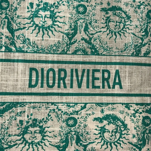 Christian Dior Dioriviera Aquamarine Cloth Linen Tote Bag - Picture 8 of 12